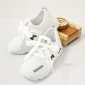 Toddler / Kid Letter Graphic Lace-up LED Sneakers White image 2