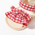 Baby / Toddler Red Plaid Ruched Vamp Prewalker Shoes Red