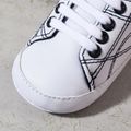 Baby / Toddler Topstitching Design White Prewalker Shoes White image 4