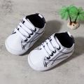 Baby / Toddler Topstitching Design White Prewalker Shoes White image 2
