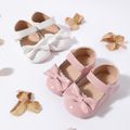 Baby / Toddler Wavy Edge Bow Prewalker Shoes White image 3