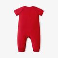 Superman Baby Boy Raglan-sleeve Graphic Snap Jumpsuit REDWHITE image 3