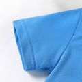 Kid Boy Solid Color Short-sleeve Pique Polo Shirt Blue