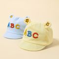 Baby Letter ABC Pattern Cute Dual Ears Visor Hat Yellow image 2