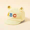 Baby Letter ABC Pattern Cute Dual Ears Visor Hat Yellow