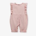 Solid Ruffle Decor Sleeveless Baby Jumpsuit Light Pink image 1