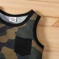2pcs Baby Boy 100% Cotton Ribbed Shorts and Camouflage Sleeveless Tank Top Set CAMOUFLAGE