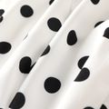Kid Girl Polka dots Surplice Neck Belted Cami Capri Jumpsuits White image 4