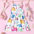 Toddler Girl Animal Dinosaur Print Sleeveless Dress Multi-color image 2