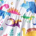 فستان بلا أكمام بطبعة ديناصور للفتيات الصغيرات متعدد الألوان image 4