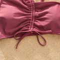 Family Matching Colorblock Swim Trunks Shorts and Two-Piece Ruched Drawstring Bikini Set Swimsuit Cameo brown image 5