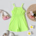 Toddler Girl Solid Color Ribbed Cami Rompers LUMINOUSYELLOW image 3