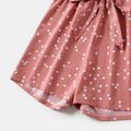 Polka Dots Pink Halter Neck Sleeveless Belted Romper for Mom and Me Mauve Pink image 5