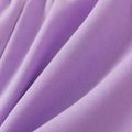 2pcs Kid Girl Floral Print Bowknot Design Camisole and Purple Shorts Set Light Purple