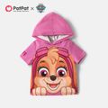 PAW Patrol Toddler Boy/Girl Letter Print Hooded Short-sleeve Tee Dark Pink