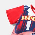 Superman Kid Boy Colorblock Super hero Tee Red