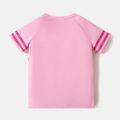 PAW Patrol Toddler Girl/Boy Striped Short Raglan Sleeve Tee Pink