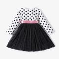 Baby/Toddler Girl Pretty Polka Dot Bow Stitching Dress White