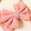 Pure Color Textured Bowknot Hair Ties for Girls Rose Gold image 3