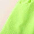 Toddler Girl 100% Cotton Solid Color Pocket Button Design Elasticized Skirt lightgreen image 4