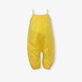 100% Cotton Baby Girl Solid Sleeveless Spaghetti Strap Harem Pants Overalls Yellow image 1