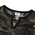 Family Matching Camouflage Short-sleeve V Neck Bodycon Dresses and Splicing T-shirts Sets CAMOUFLAGE image 4