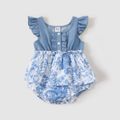 Mosaic Floral Print Family Matching Blue Sets Blue