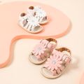Baby / Toddler Floral Decor Sandals Prewalker Shoes White