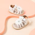 Baby / Toddler Floral Decor Sandals Prewalker Shoes White image 4