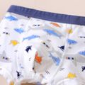 4-Pack Toddler Boy Shark/Letter Print/Stripe Boxer Briefs Underwear Multi-color image 3