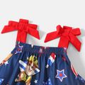 PAW Patrol Toddler Girl Bowknot Design Stars Print Cami Dress Navy