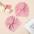 Pure Color Swirl Flower Headband Turban for Mom and Me Light Pink image 5