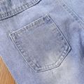 Kid Boy Letter Print Ripped Denim Jeans Shorts Blue image 5