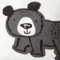 Kurzarm-T-Shirt mit Cartoon-Löwendruck für Jungen/Mädchen grau