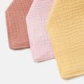 3-pack 100% Cotton Baby Bibs Solid 4-layer Gauze Triangle Towel Scarf Bibs for Eating Drooling Color-A
