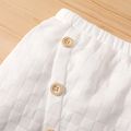 Baby Boy Solid Textured Button Front Pull-on Shorts White image 4