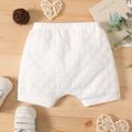 Baby Boy Solid Textured Button Front Pull-on Shorts White image 3