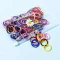 100-pack Multicolor High Flexibility Small Size Hair Ties for Girls Color-A image 2