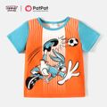 Looney Tunes Toddler Boy Colorblock Sporty Short-sleeve Tee Orange
