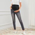 Maternity Elastic Grey Skinny Jeans CIGARETTEASH