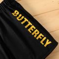 2pcs Kid Girl Butterfly Print Tie Knot Short-sleeve Tee and Letter Print Shorts Set Yellow image 5