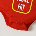 Baby Boy French Fries and Letter Print Red Short-sleeve Romper Red