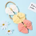 3-pack Solid Bowknot Hair Ties for Girls White