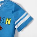 Superman 2pcs Baby Boy 100% Cotton Pants and Short-sleeve Graphic Tee Set Blue image 4