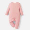 Justice League Baby Boy/Girl 100% Cotton Long-sleeve Graphic Jumpsuit Pink