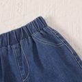 Baby Boy/Girl Denim Shorts with Cow Print Pocket Blue