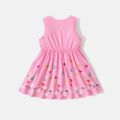 Looney Tunes Toddler Girl Butterfly Floral Print Sleeveless Pink Dress Pink