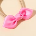 2-pack Solid Bow Scrunchie for Mom and Me Pink