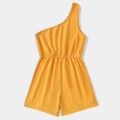 Yellow One Shoulder Sleeveless Romper for Mom and Me Yellow image 3