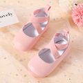 Baby / Toddler Crisscross Elastic Strap Pink Prewalker Shoes Pink image 1